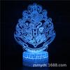 Lámpara de Mesa 3D Serie Harry Potter Luz LED Regalo, Luz Nocturna Visual Tridimensional Colorida con Proyección de Luz Ajustable Magia