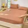 Lençóis de Jacquard Ajustados Peça Única Cama de Casal Lençóis Simples Acessível Luxo Algodão Fio Nuvem Colcha Dormitório Estudantil Lavado Cama Lençóis Conjunto de Três Peças