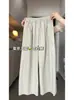 Pantalones de pierna ancha de seda helada para mujer, nuevos pantalones de verano finos Yamamoto 2026, pantalones deportivos holgados y adelgazantes para cuerpo con forma de pera