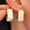 Pendientes Ovalados de Ojo de Tigre Estilo Retro Maillard Pendientes de Color Café para Otoño e Invierno de Gama Alta Pendientes de Lujo Accesible para Mujeres