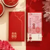 Sobres rojos para boda con miembros de boda de alta gama palabras felices bolsa de sobre rojo regalo de boda tarifa de cambio bolsa feliz está sellada