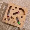 Juguetes para Gatos Artefacto de Desintoxicación Self-Hei Consume Fuerza Física Caja de Juego de Rompecabezas Palo de Juguete con Campana Caja Laberinto Suministros