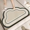 Alfombrilla de baño de diatomeas, sencilla, ligera y de lujo, de secado rápido, antideslizante, absorbente para puerta de baño, para el hogar