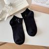 Calcetines de red para mujer de primavera y verano, calcetines con lazo de celebridad de internet, calcetines casuales huecos con tacón, calcetines de algodón