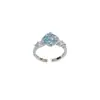 Anillo Abierto de Zirconia Cortada Flor de Hielo Rosa Exquisito, de Moda y Versátil, Anillo para Dedo Índice de Diseño Dulce y Lujo Ligero Personalizado al por Mayor