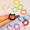 C22 Gatinho Fecho de Mola Joias DIY Acessórios para Bonecas Argolas de Salto Abertas Coloridas Argolas para Chaveiro Argolas de Conexão para Miçangas Perler