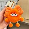 Boneca fofa de coelho Rex com laço e cerdas, elfo, enfeite para mochila escolar, bolsa, boneca de pelúcia, chaveiro de carro, pingente feminino