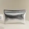 Bolsa Pequeña Plateada Super Genial Bolsa Portátil para Almacenamiento de Cable de Datos Cierre Automático de Metralla Mini Bolsa Digital Portátil