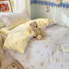 Conjunto de cama de três peças 100% algodão para dormitórios estudantis, especificamente para moradores do ensino médio e universitário, lençol de cama e fronha de edredom de algodão puro para cama de solteiro