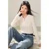 Sudadera con capucha nueva de otoño para mujer con textura, camiseta básica casual y chic de manga larga, varios colores y estampados