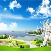 Novo Estilo de Fundo de Paisagem para Sala de Transmissão ao Vivo, Fundo Popular de Vulcão, Fundo 3D para Transmissão ao Vivo ao Ar Livre