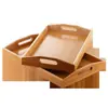 Bandeja para productos de salón de belleza, bandeja de madera, bandeja de frutas de bambú, bandeja de té de bambú, bandeja rectangular para mezclar aceites esenciales