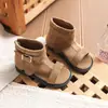 Sandálias Romanas Estilo Coreano para Meninas 2026 Verão Novas Sandálias de Cano Alto para Meninas Botas Abertas para Crianças Sola Macia Botas Retrô