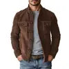 Amazon Aliexpress Dropshipping Transfronterizo Nueva Chaqueta Casual para Hombre Estilo Europeo y Americano Nueva Chaqueta de Ante Sintético