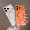 Funda Magnética Transparente de Cristal de Hielo para Teléfono Adecuada para Apple 17PROMAX Moderna 16 Gama Alta 15 Acrílico 13/14
