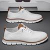 Zapatos de Hombre Talla Grande Transfronterizos Amazon Estilo Británico Zapatos Casuales de Hombre Mocasines de Moda Tejido de Punto Volador Transpirables Zapatos Planos
