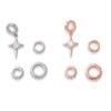 Nuevo colgante de estrella con espaciador de circonita estilo coreano de plata de ley S925, pulsera de cristal DIY, accesorios de plata