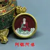 Pingente Thangka Cinnabar Oito Guardiões Pintado à Mão Pingente de Viagem Zodiacal Doze Signos Benmingfo Caixa de Aço Titânio Pingente de Joia