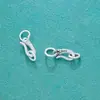 Prata Esterlina S925 Fecho Vintage S Desgastado Fecho Lagosta Fio Trançado com Contas DIY Fivela de Fecho de Prata Materiais de Acessórios de Joias de Prata