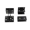 Clip de vidrio negro en forma de U clip combinado laminado en forma de T en forma de F aleación de aluminio clip de fijación de azulejos 90 grados 180 grados clip de madera
