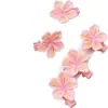 Grampo de Cabelo Flor de Cerejeira Rosa Suave Faixa de Cabelo Doce e Menina Grampo BB para Franja Quebrada Acessórios de Cabelo Cremosos