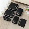 Set de cinco piezas de malla de bolsas de almacenamiento de viaje compresibles, organizador de equipaje, bolsa portátil para empacar ropa para viajes de negocios y viajes