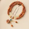 Pulsera Circular Múltiple de Ciprés Natural 6mm DIY Bolsa de la Fortuna de Jade Rosa Pulsera Artística Suave Envolvente para Mujer Venta al por Mayor desde el Fabricante
