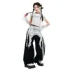 Conjunto de Encaje Dulce y Genial para Danza Jazz para Niñas Ropa de Moda para Actuación de Street Dance Infantil Atuendo para Actuación en Escenario Hip-Hop para Niña