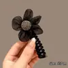 Anillo para el Cabello de Gasa de Lujo Ligero Girasol Bola para Coleta Cuerda Elástica para la Cabeza Cuerda Elástica Alta Goma para el Cabello Goma para el Cabello Adorno para la Cabeza