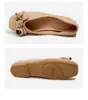 Zapatos planos de suela blanda con punta cuadrada, lindos y versátiles, modernos y cómodos, con un lazo, corte bajo, no cansan para caminar, mocasines