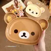 Rilakkuma vajilla plato de cerámica plato con forma de ensalada de frutas de dibujos animados desayuno uso doméstico lindo alto valor plato grande