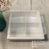 Caja de embalaje de frutas de rejilla seis por cuatro caja para cortar frutas caja de embalaje para plato de picnic caja con compartimentos de 9 rejillas desechable