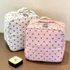 2026 Nueva Bolsa Cosmética de Mano de Lunares para Mujer Impermeable Gran Capacidad en Capas Portátil para Viaje Bolsa de Almacenamiento para Artículos de Tocador