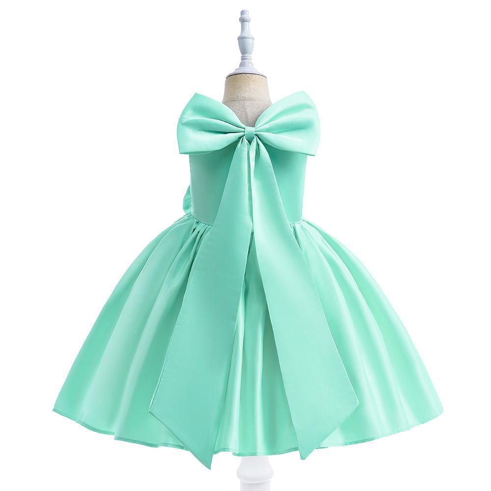 简约儿童礼服缎布连衣裙