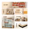 Perchero Estilo Japonés, Perchero para Ropa, Almacenamiento de Ropa para Dormitorio en Casa, Estante de Almacenamiento Multicapa, Armario de Pie, Armario Abierto