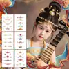 Regalo Día del Niño Estilo Dunhuang Estilo Antiguo Larga Duración Festivo Femenino Colorido Impermeable Decorativo Maquillaje Facial Tatuaje Pegatinas Brillo