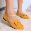 Zapatos Planos Transfronterizos Europeos y Americanos, Mocasines Casuales para Conducir, Zapatos de Trabajo, Zapatos de Mujer con Lazo, Venta al por Mayor Tallas Grandes
