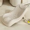 Estante sensible a la temperatura para baño de bebé, cama de baño ajustable para bebé, soporte reclinable, bolsillo de red antideslizante, estante para bañera de bebé recién nacido