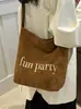 2026 Nuevo de Moda Transfronterizo Pana Gran Capacidad Casual Bolso de Mano Tote Hombro Cruzado Bolso de Mano de Pana para Mujer