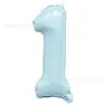 Globos de Aluminio de 16 pulgadas Azul Bebé Azul Macarrón para Bebé de 26 Letras A-Z en Versión de EE. UU., Soporta Varias Combinaciones de Conjuntos