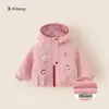 Roupa com Capuz Infantil Youbao Inverno Acolchoado Moletom para Bebê Estampa de Desenho Jaqueta com Zíper para Bebê Roupa Externa Infantil