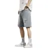 Shorts Jeans Rasgado Masculino Verão Fino Solto Reto Cinco Pontos Calças Retro Lavado à Água Bonito Casual Meia-Calça Estilo Verão