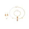 Colar Pingente Estrela do Mar Coração Estilo Oceano Transfronteiriço Corrente Clavícula para Mulheres Design de Nicho Lua Brincos Versáteis da Moda