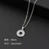 Moderna Cadena Nueva de Acero Inoxidable con Letra Inglesa, Joyería, Cadena para Clavícula con Incrustaciones de Diamante, Cadena para Suéter, Colgante para Mujer con Cadena, Cadena para el Cuello