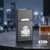 Novo porta-cigarros recarregável com isqueiro, design integrado, resistente à pressão, à prova de umidade, tampa flip magnética, capacidade super grande para 20 cigarros, pacote masculino