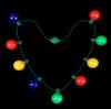 Collar Luminoso Collar de Navidad Accesorios para Fiesta de Navidad Bombilla de Luz Adornos Luminosos 9 Luces Cadena de Luces LED Luminosa