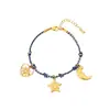 Pulseira de dopamina tecida de moda transfronteiriça estilo oceano tartaruga estrela do mar laço pulseira de aço inoxidável de luxo leve
