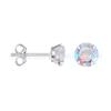 Pendientes de Aleación de Titanio F136 de 0.8mm con Aguja Fina de Cuatro Garras y Circonita 5A, Estilo Simple Japonés y Coreano, Cierre de Mariposa, Clavo de Oreja Recto