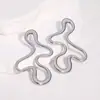 Nuevos Pendientes Europeos y Americanos de Acero Inoxidable, Diseño Asimétrico Creativo de Nicho Personalizado, Pendientes de Acero de Titanio 18K que No Se Desvanecen