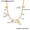 Mili Super Flash 5A Zirconio Corazón Flor Clavícula Collar Pulsera Estilo Ins Acero Inoxidable Chapado en Oro de 18K Joyería de Moda